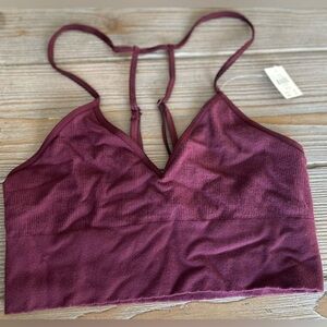 ‼️RARE‼️🎸ANTHROPOLOGIE🎸🔥NWT🔥Seamless Ribbed Racerback Bralette—XXS/XS